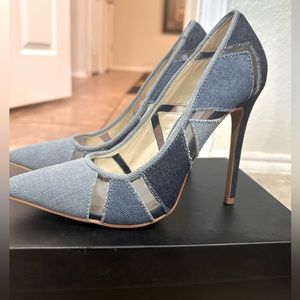 Denim heels